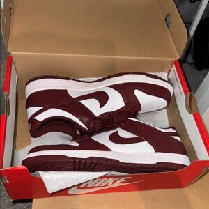 Nike Maroon and White Sneakers